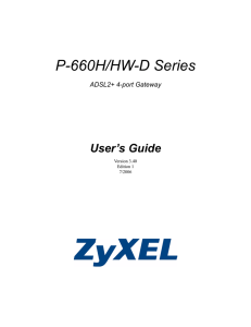 P-660H/HW/WT Series V3.40 User`s Guide