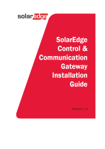 Control and Communication Gateway Installation Guide