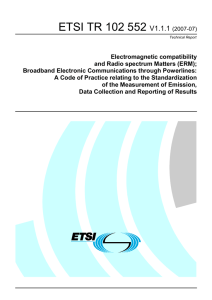 TR 102 552 - V1.1.1 - Electromagnetic compatibility and Radio