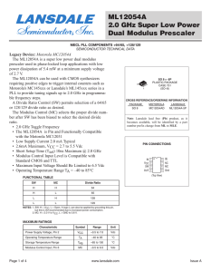 MC12054AD - Lansdale Semiconductor, Inc.