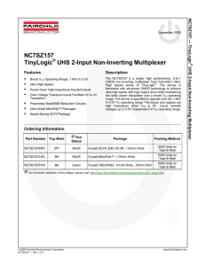 NC7SZ157 TinyLogic® UHS 2-Input Non
