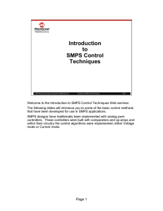 Introduction to SMPS Control Techniques