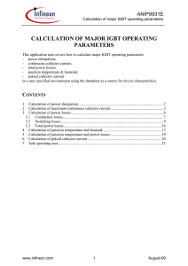 CALCULATION OF MAJOR IGBT OPERATING PARAMETERS