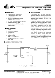 AIC2354 1A Synchronous PWM/PSM Step