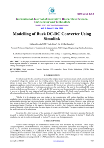 Modelling of Buck DC-DC Converter Using Simulink