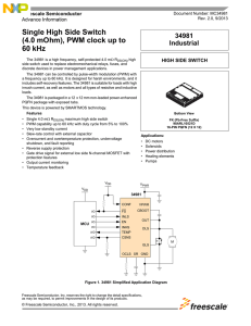 MC34981, Single High Side Switch (4.0 mOhm), PWM clock up to 60