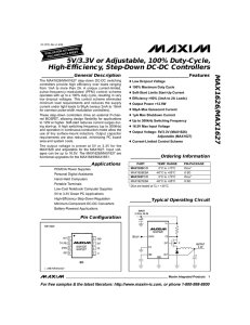 MAX1626/MAX1627 5V/3.3V or Adjustable, 100% Duty