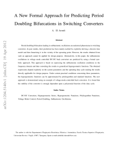 A New Formal Approach for Predicting Period Doubling