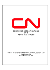 engineering specifications for industrial tracks