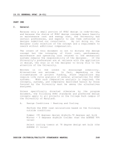 15.01 GENERAL HVAC (6-01) DESIGN CRITERIA/FACILITY