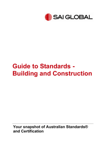 Guide to Standards - Building and Construction