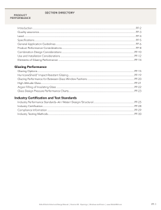 Glazing Performance Industry Certification and Test Standards
