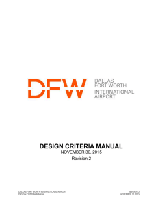 DFW International Airport 2015 Design Criteria Manual