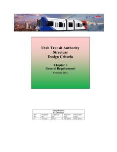 UTA Streetcar Design Criteria
