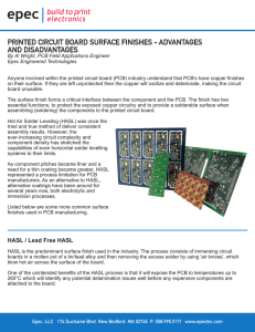 Printed Circuit Board Surface Finishes – Advantages and