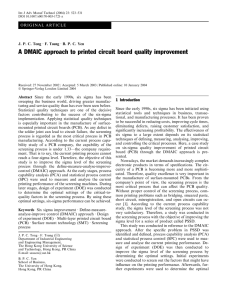 A DMAIC approach to printed circuit board quality improvement