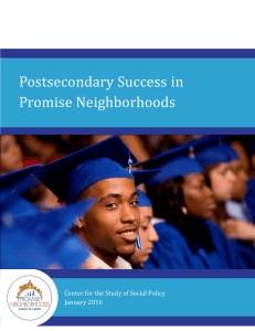 Postsecondary Success in Promise Neighborhoods