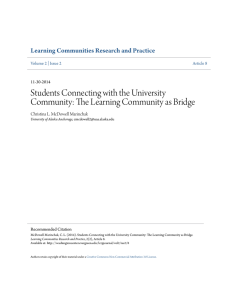 Students Connecting with the University Community: The Learning