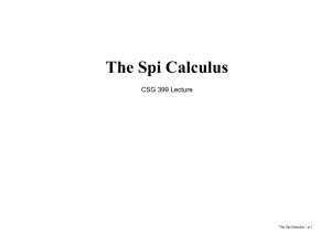 The Spi Calculus