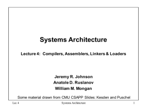 Systems Architecture Lecture 4