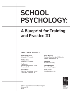 School Psychology: A Blueprint for Training and Practice III
