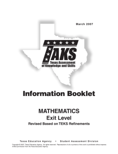 Mathematics - Texas Education Agency