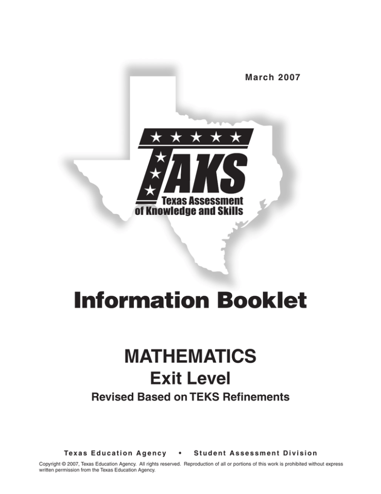 Mathematics Texas Education Agency