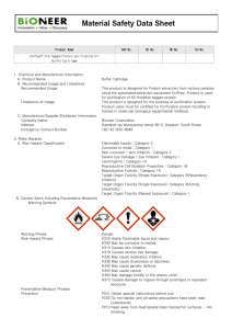 1. Chemical and Manufacturer Information A. Product
