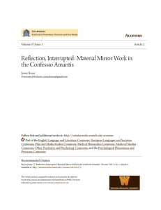 Reflection, Interrupted: Material Mirror Work in the Confessio Amantis