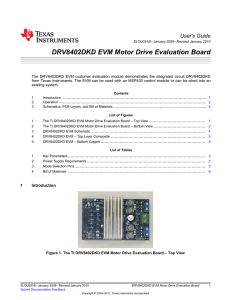 DRV8402DKD EVM Motor Drive Evaluation Board