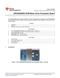 DRV8402DKD EVM Motor Drive Evaluation Board