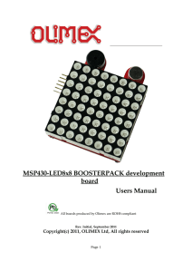 MSP430-LED8x8 BOOSTERPACK development board Users Manual