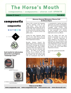 Volume 21 Issue 1 Fall 2014 Visit us on the Web: www.compunetix