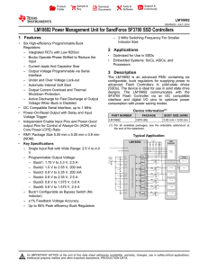 LM10692 Power Management Unit for SandForce SF3700 SSD