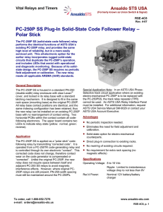 PC-250P SS Plug-In Solid-State Code Follower Relay – Polar Stick