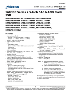 S600DC Series 2.5-Inch SAS NAND Flash SSD