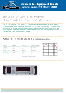 The MILMEGA Series 2000 Broadband Class A Solid State