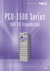 PCU-1500 Series UHF TV Transmitter