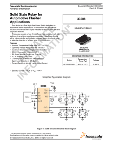 MC33288, Solid State Relay for Automotive Flasher Applications