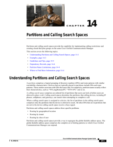 Partitions and Calling Search Spaces