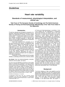 Heart rate variability - European Society of Cardiology