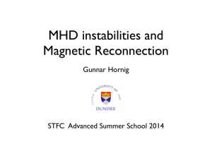 MHD instabilities and Magnetic Reconnection