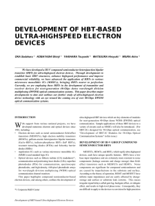 development of hbt-based ultra-highspeed electron