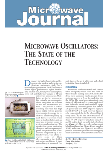 MICROWAVE OSCILLATORS: THE STATE OF THE TECHNOLOGY