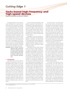 GaAs-based high-frequency and high-speed devices GaAs