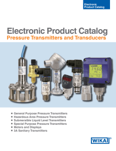 WIKA Electronic Pressure Catalog