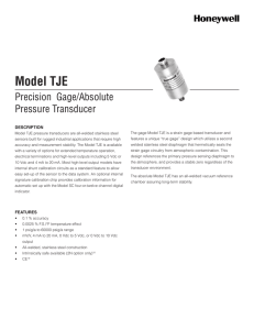 Model TJE - Honeywell Test and Measurement Sensors