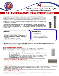 1500 PSIG Stainless Steel Housings