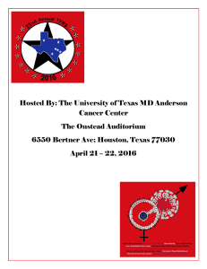 Hosted By: The University of Texas MD Anderson Cancer Center