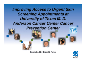 Improving Access to Urgent Skin Screening Appointments at